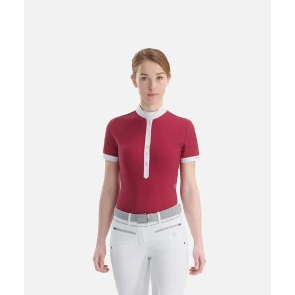 Horse Pilot Aerolight MC Women Show Shirt‎ Ruby Red Size S Short Sleeve NWT